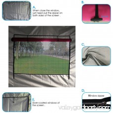 Upgraded Quictent 10x10 EZ Pop Up Canopy Gazebo Party Tent 100% Waterproof with Sidewalls and Mesh Windows (Red)